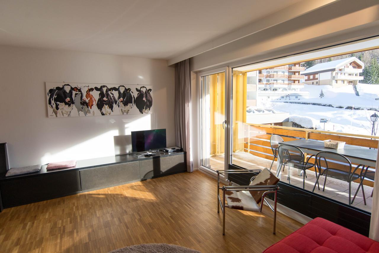 Haus Cristal Appartement Leukerbad Buitenkant foto