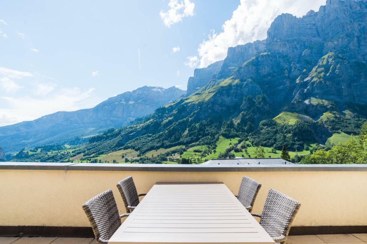 Haus Cristal Appartement Leukerbad Buitenkant foto