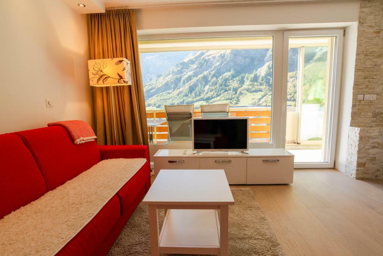 Haus Cristal Appartement Leukerbad Buitenkant foto