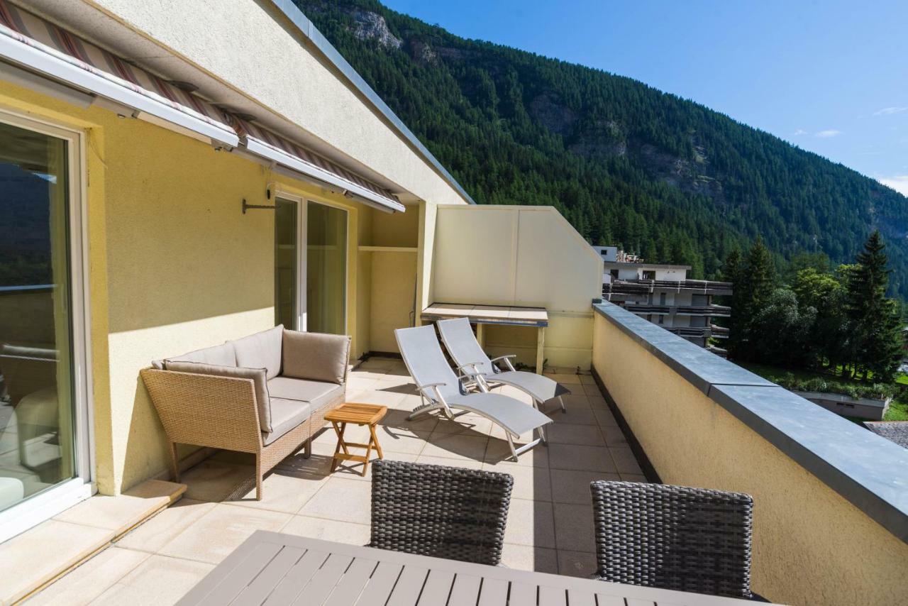 Haus Cristal Appartement Leukerbad Buitenkant foto